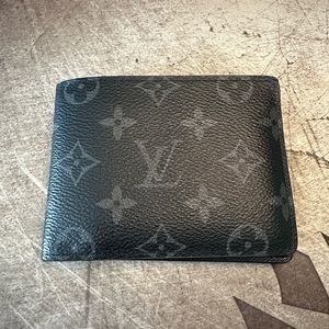 Louis Vuitton Multiple Wallet Mens Monogram Eclipse Leather